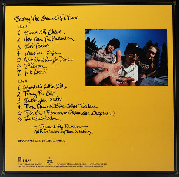 Primus : Sailing The Seas Of Cheese (LP, Album, Ltd, RP, Yel)