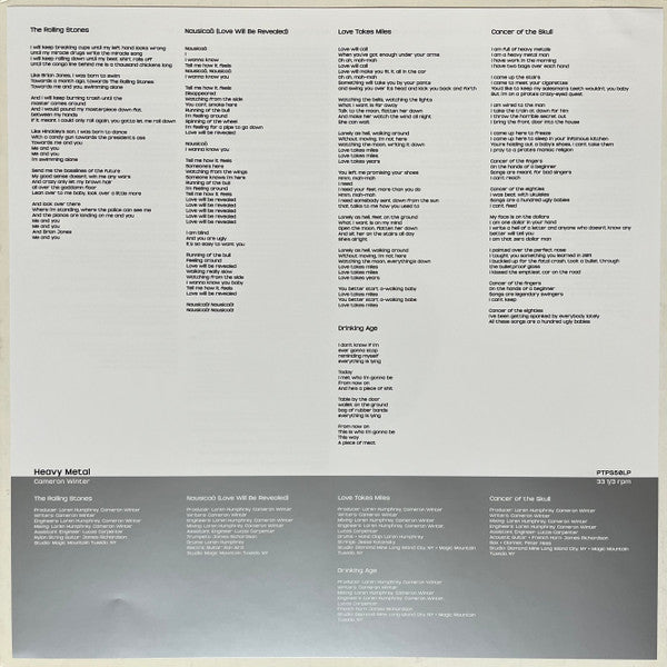 Cameron Winter : Heavy Metal (LP, Album, Ltd, Sil)