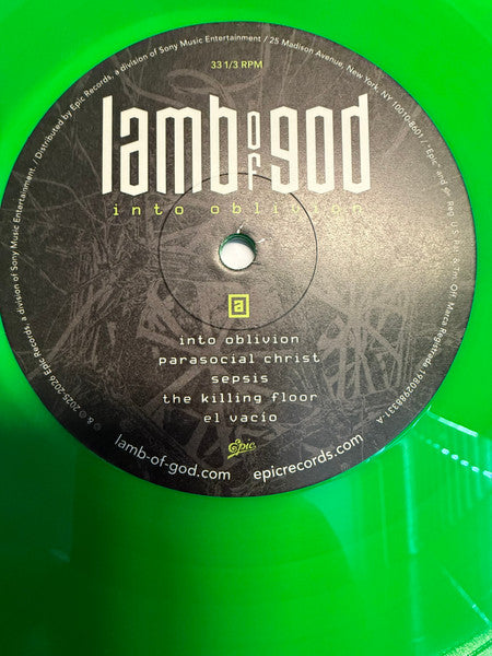 Lamb Of God : Into Oblivion (LP, Album, Neo)
