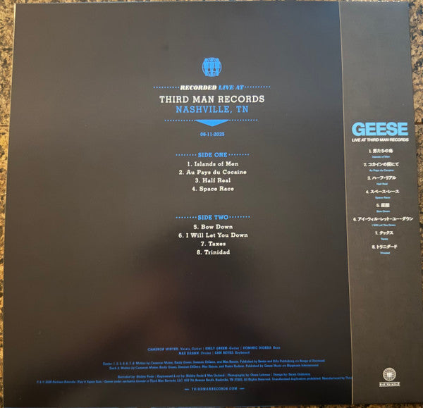 Geese (11) : Live At Third Man Records (LP, Ltd, OBI)