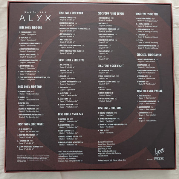 Valve Corporation : Half Life: Alyx Soundtrack (Box, Ltd, RE + LP, Yel + LP, Gre + LP, Ora + LP, R)