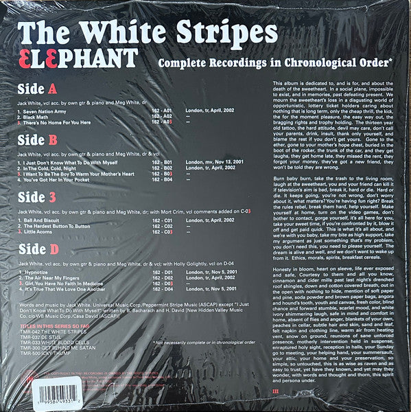 The White Stripes : Elephant (2xLP, Album, RE, Red)