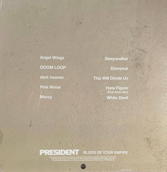 President (37) : Blood Of Your Empire (LP, Album, Ltd, Bro)
